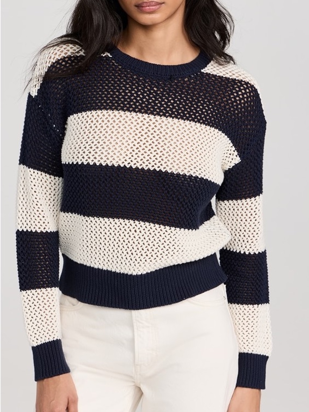 Z Supply Broadbeach Sweater Stripe Medium Crewneck